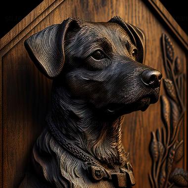 3D model Patterdale Terrier dog (STL)